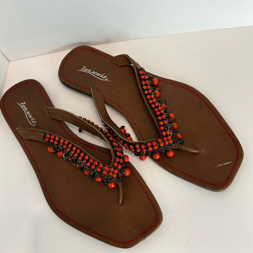 Ioannis flip flops size 38